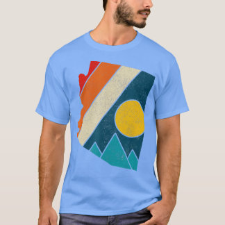 アリゾナヴィンテージ州マップマウンテンズハイカーキャンプ Tシャツ