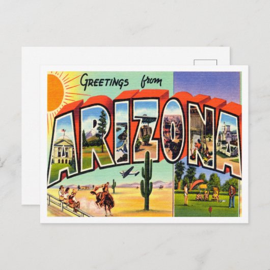 アリゾナヴィンテージ旅行からの挨拶 ポストカード (正面/裏面)