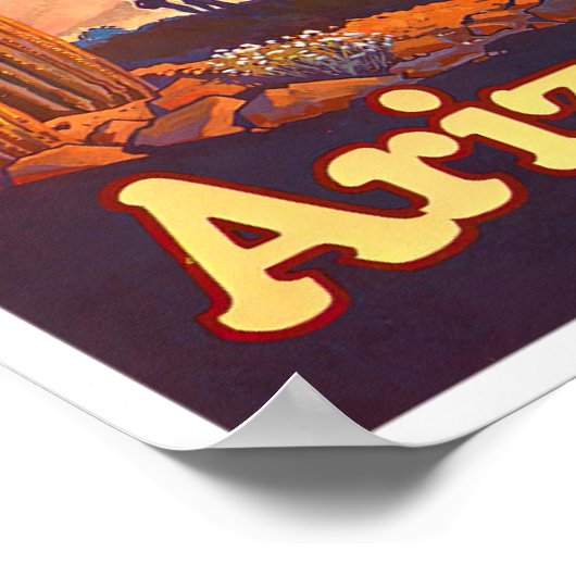 アリゾナヴィンテージ旅行ポスター ポスター (角)