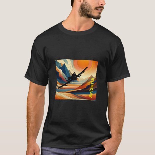 アリゾナ上空のA-10 ウォーサグ Tシャツ (正面)