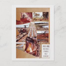 アリゾナ中世紀の農業砂漠の風景 シーズンポストカード