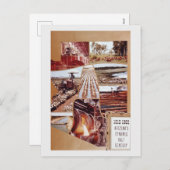 アリゾナ中世紀の農業砂漠の風景 シーズンポストカード (正面/裏面)