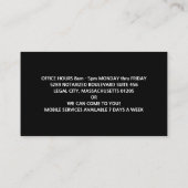 アリゾナ公証人公共サービス 名刺 (裏面)