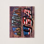 アリゾナ写真と米国国旗の文字 ジグソーパズル (縦)