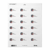 アリゾナ写真と米国国旗の文字 ラベル (フルシート)