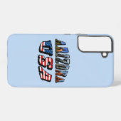 アリゾナ写真と米国国旗の文字 SAMSUNG GALAXYケース (裏面横)