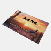 アリゾナ南西部の砂漠のロードランナードormat ドアマット (アングル)