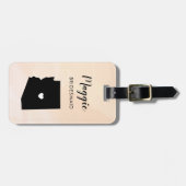 アリゾナ地図のウェディングパーティー歓迎用スーツケースタグ ラゲッジタグ (正面横)