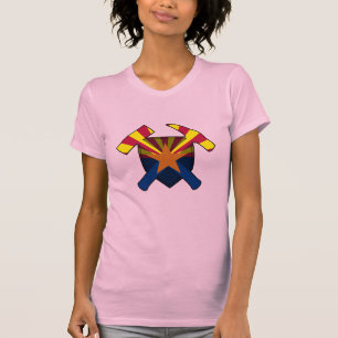 アリゾナ地質学 – ロックハンマーとシールド Tシャツ