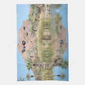 アリゾナ山水反射写真 キッチンタオル (縦)