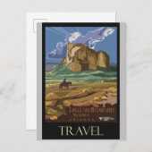 アリゾナ山脈ヴィンテージレトロ旅行ポスター ポストカード (正面/裏面)