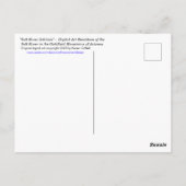 アリゾナ川ソノラン砂漠の山々デジタルアート ポストカード (裏面)