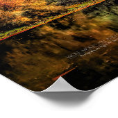 アリゾナ川ソノラン砂漠の山24インチx 11インチ ポスター (角)