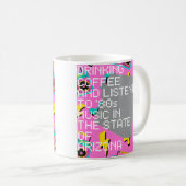 アリゾナ州でコーヒーと80年代の音楽 コーヒーマグカップ (正面右)