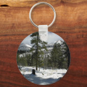 アリゾナ州とエルデン山の旗竿に雪が降る キーホルダー (正面)