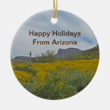 アリゾナ州のデサートワイルドフラワー クリスマス Happy Holidays