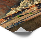 アリゾナ州のパウエル湖の岩層ポスター ポスター (角)