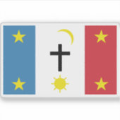 アリゾナ州のパスクア・ヤクイ族国旗 シール (正面)