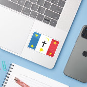 アリゾナ州のパスクア・ヤクイ族国旗 シール (ノートパソコンとiPhone)