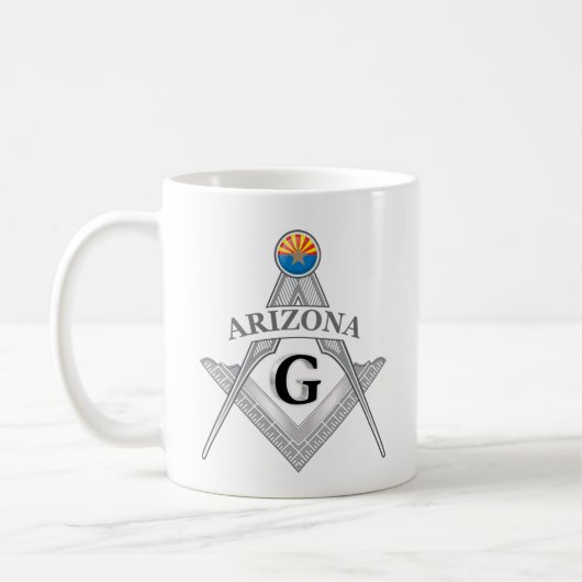 アリゾナ州のフリーメイソン・ロッジ コーヒーマグカップ (左)