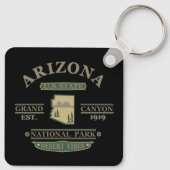 アリゾナ州の地図 キーホルダー (裏面)