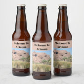 アリゾナ州の地標へようこそ ビールラベル (ボトル)