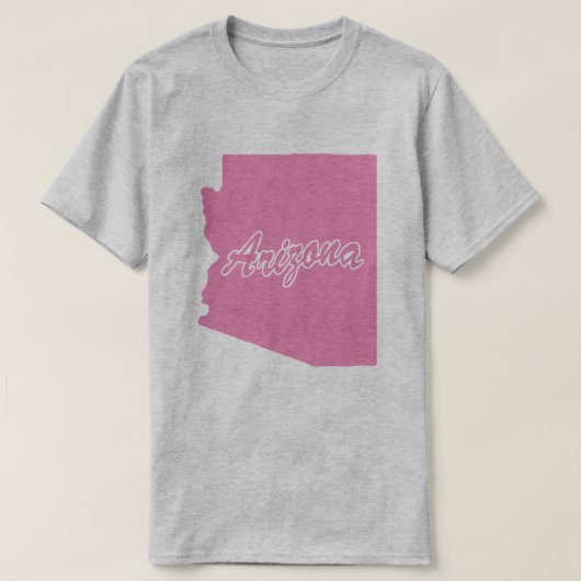 アリゾナ州の形のTシャツ Tシャツ (デザイン正面)