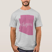 アリゾナ州の形のTシャツ Tシャツ (正面)
