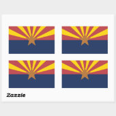 アリゾナ州の旗 長方形シール (シート)