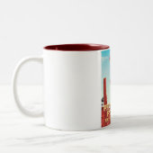 アリゾナ州の石化森林国立公園。 ツートーンマグカップ (左)