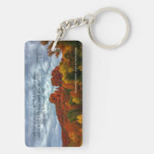 アリゾナ州の赤い岩と紅葉 キーホルダー (裏面)