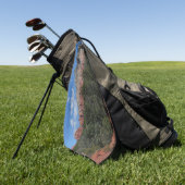 アリゾナ州の赤い岩のパノラマ ゴルフタオル (グリーン)