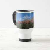 アリゾナ州の赤い岩のパノラマ トラベルマグ (正面左)