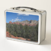 アリゾナ州の赤い岩のパノラマ メタルランチボックス (正面)