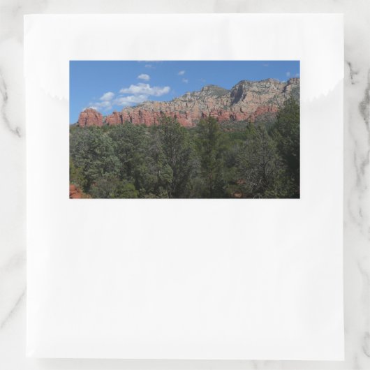 アリゾナ州の赤い岩のパノラマ 長方形シール (バッグ)