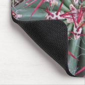 アリゾナ州の赤い樽サボテン砂漠の植物南西 マウスパッド (コーナー)