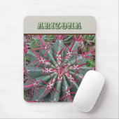 アリゾナ州の赤い樽サボテン砂漠の植物南西 マウスパッド (マウス)