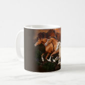 アリゾナ州の野生の馬 コーヒーマグカップ (正面左)