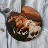アリゾナ州の野生の馬 缶バッジ (インサイチュ)