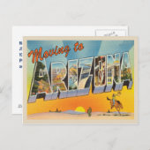 アリゾナ州へのヴィンテージ変更 案内ポストカード (正面/裏面)