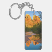アリゾナ州アメリカカテドラルロックアットサンセット キーホルダー (正面左)