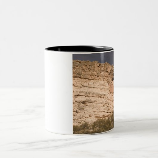 アリゾナ州アメリカ合衆国キャンプヴェルデ:モンテズマ城 ツートーンマグカップ (中央)