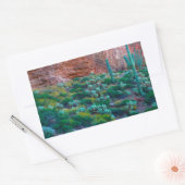 アリゾナ州アメリカ砂漠植物 長方形シール (封筒)