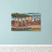 アリゾナ州ウィリアムズ – ラージレターシーン キャンバスプリント (インサイチュ (ウッドフロア))