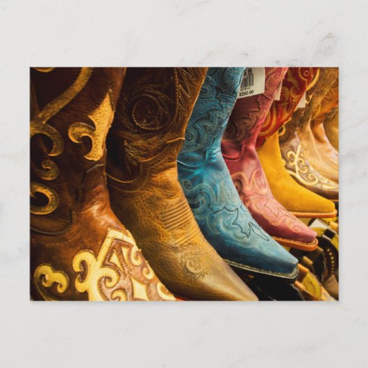 アリゾナ州カウボーイブーツ ポストカード (正面)