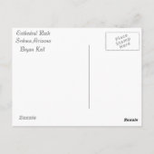 アリゾナ州カテドラルロックセドナの反射 ポストカード (裏面)