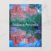 アリゾナ州カテドラルロックセドナの反射 ポストカード (正面)