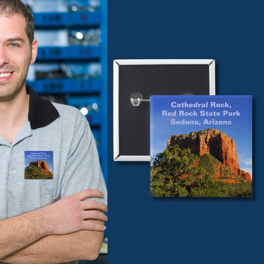 アリゾナ州カテドラルロック 缶バッジ