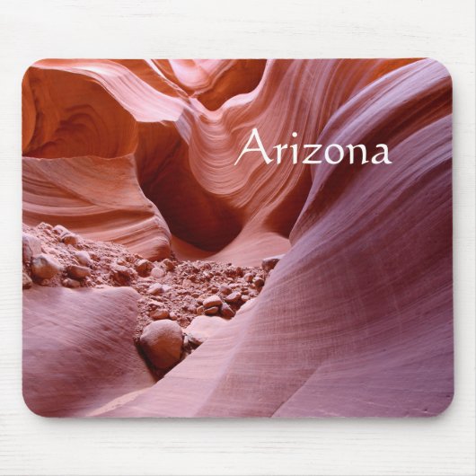 アリゾナ州キャニオンのライトと岩 マウスパッド (正面)