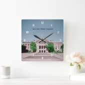 アリゾナ州キャピトル着色 スクエア壁時計 (ホーム)